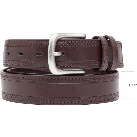 COPY - Men's Belt 56" Extra Long Belt with Tail Reinforced Strap for Casual Work - Picture 2 of 7
